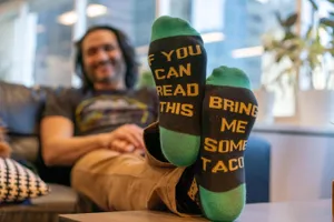 The Ally Co. brand photo containing socks,taco,funny